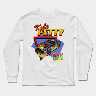 Kyle Petty Mello Yellow Retro Nascar Design Long Sleeve T-Shirt